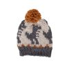 Baby [0-23M] Acorn Beanies | Acorn Dino Beanie - Grey & Caramel