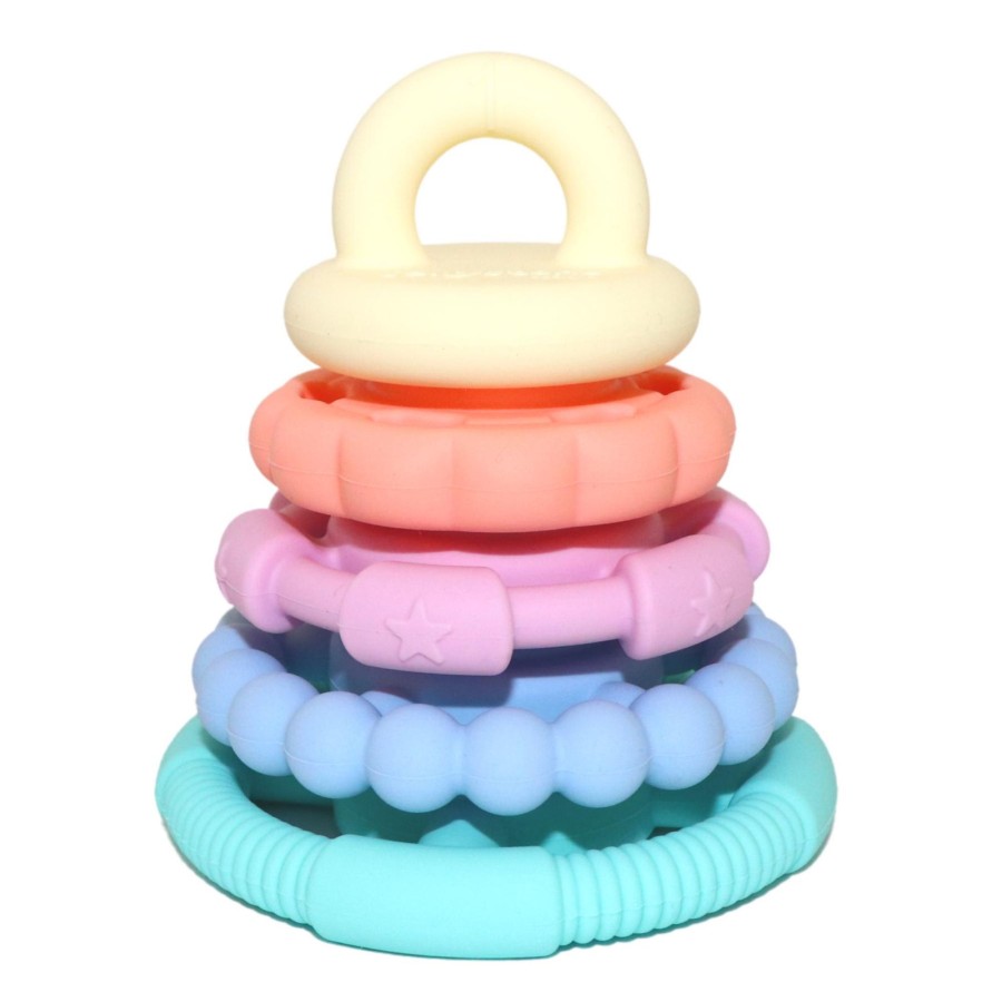 Baby [0-23M] Jellystone Designs Graspers + Stackers | Rainbow Stacker | Pastel