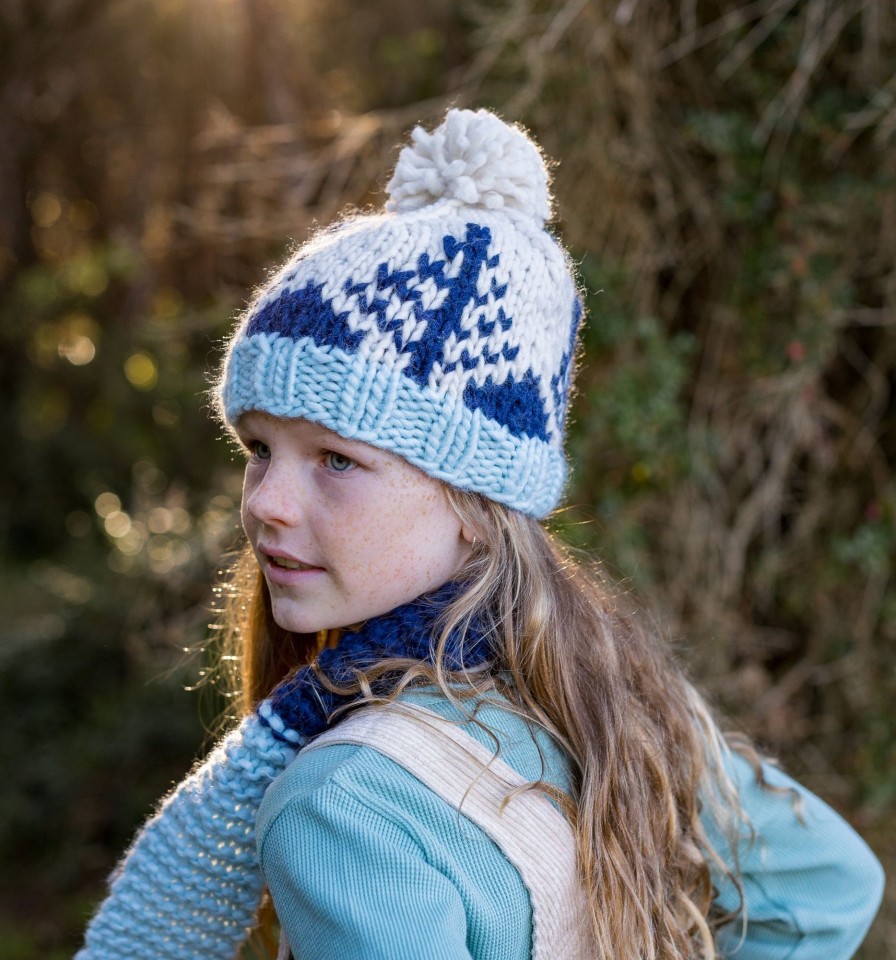 Child [2-14] Acorn Beanies | Acorn Forest Beanie - Navy & Blue