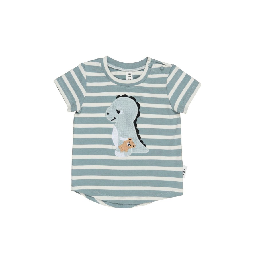 Baby [0-23M] Huxbaby Tops | Huxbaby Dino Stripe T-Shirt