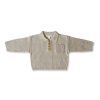 Child [2-14] Grown Knitwear | Grown Linen Rib Button Up Jumper - Linen