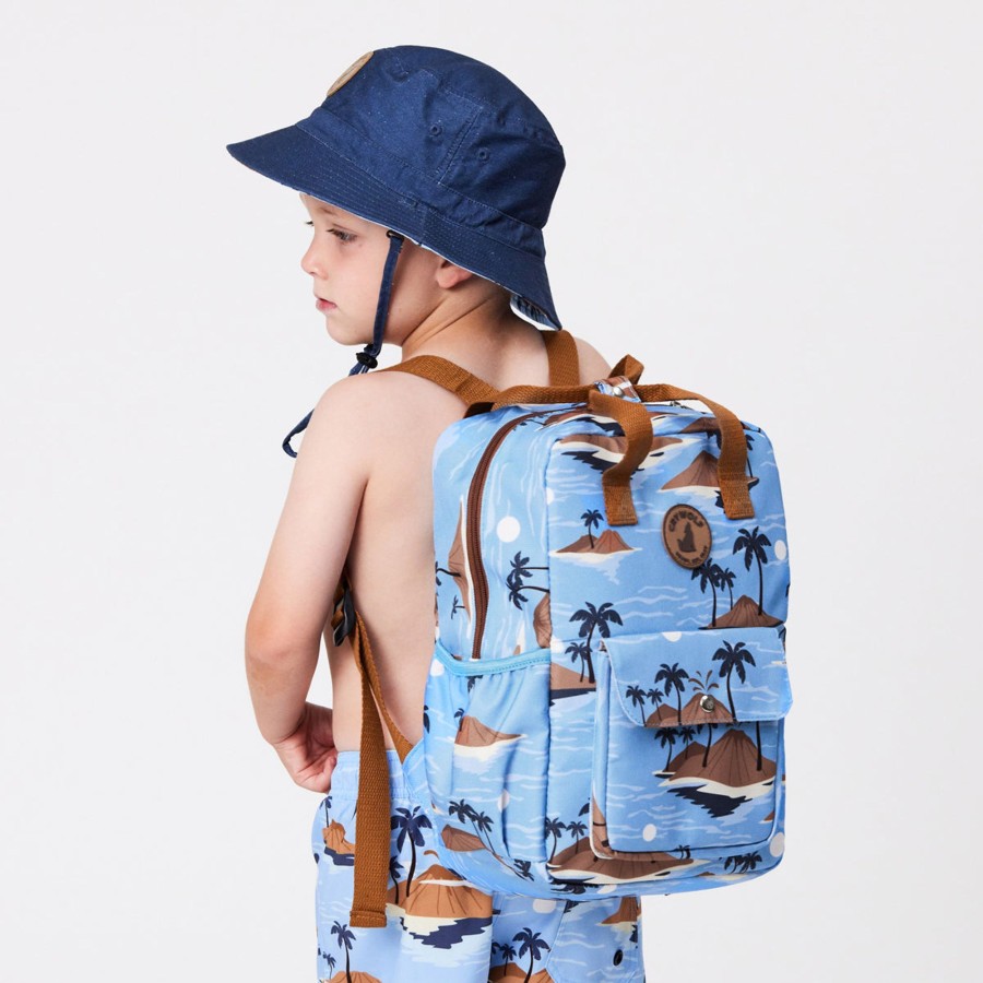 Child [2-14] Crywolf Bags + Mealtime | Crywolf Mini Backpack Blue Lost Island