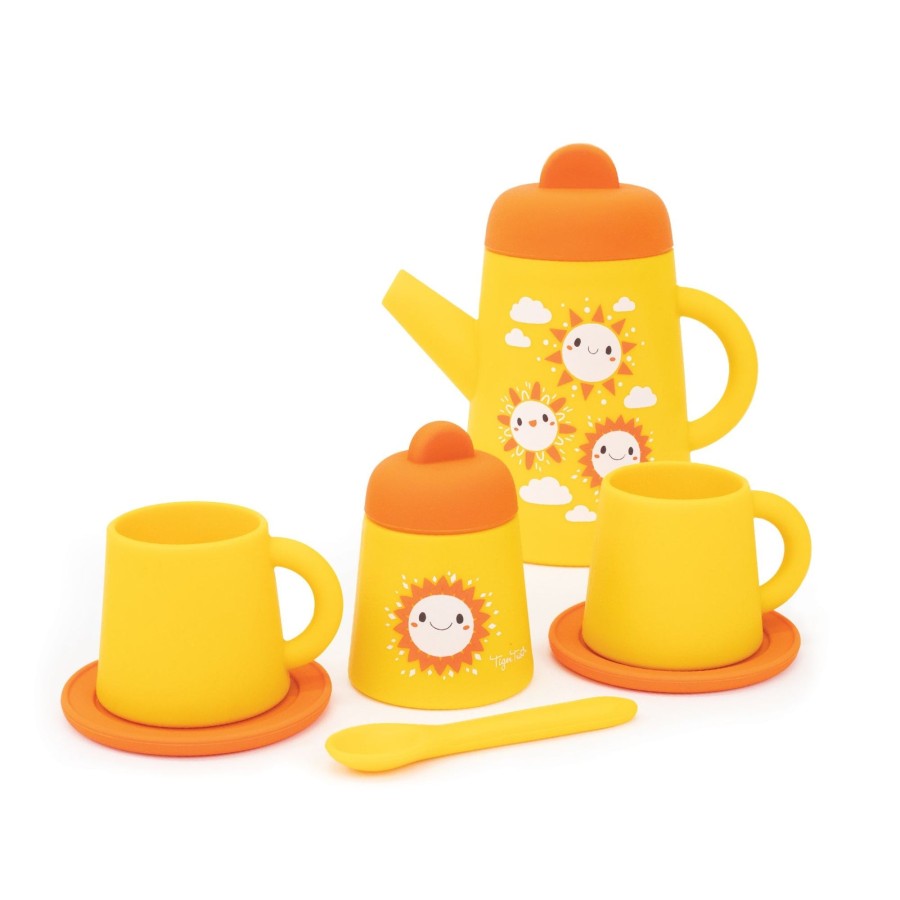 Play + Learn Tiger Tribe Role Play | Silicone Tea Set - Sunny Days