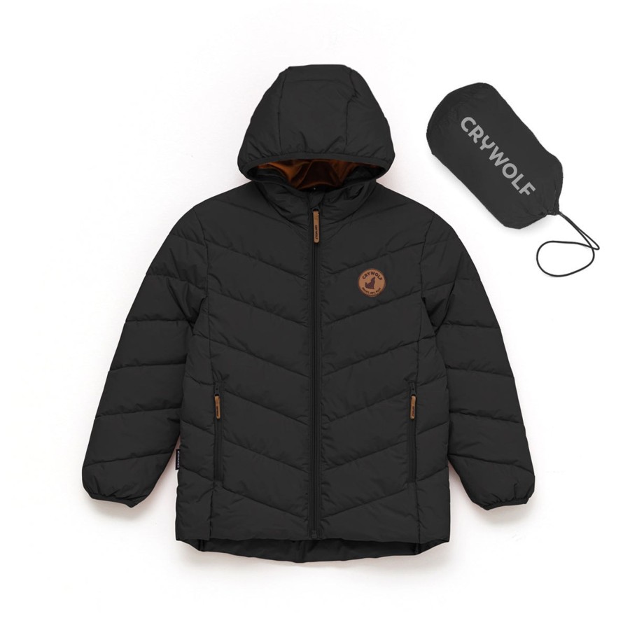 Child [2-14] Crywolf Outerwear | Crywolf Eco-Puffer Jacket - Black