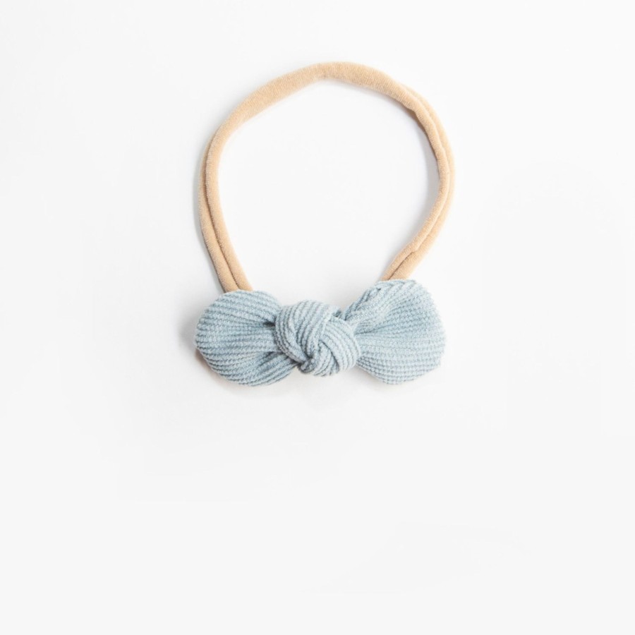 Baby [0-23M] Wild Kind Hair Accessories | Wild Kind Ida Small Cord Bow - Sky Blue