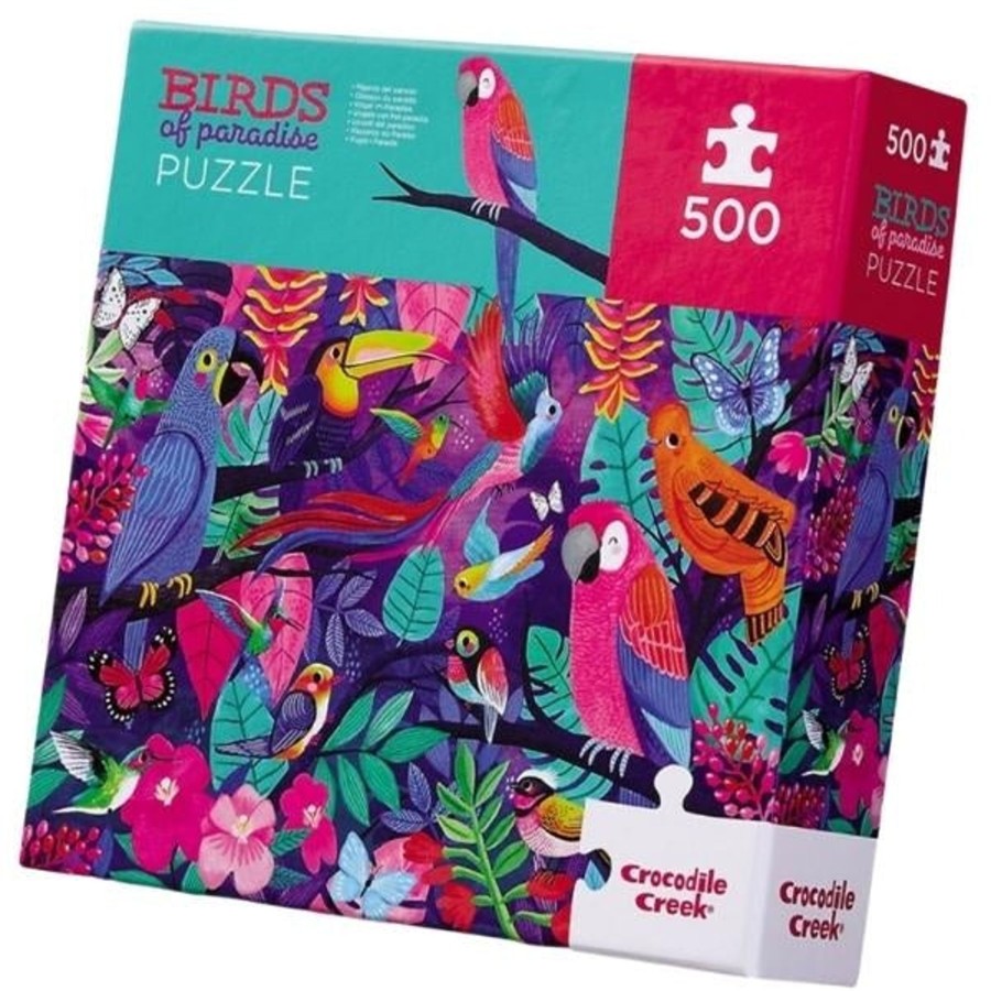 Play + Learn Crocodile Creek Puzzles | Family Puzzle 500 Piece - Birds Of Paradise