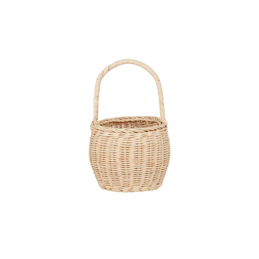 Play + Learn Olli Ella Dolls + Accessories | Olli Ella Rattan Big Berry Basket - Straw