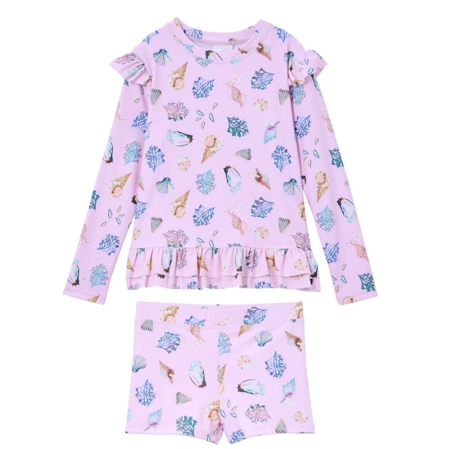 Child [2-14] Milky Swim | Milky Seashell Rashie Set - Blossom Pink