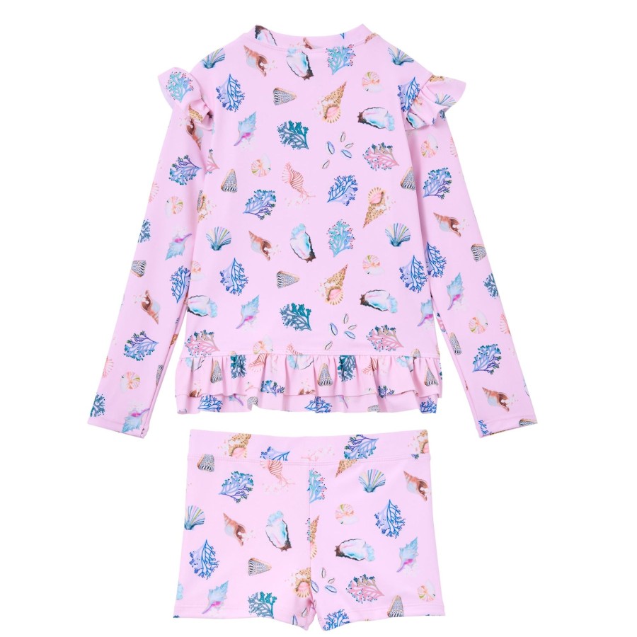 Child [2-14] Milky Swim | Milky Seashell Rashie Set - Blossom Pink