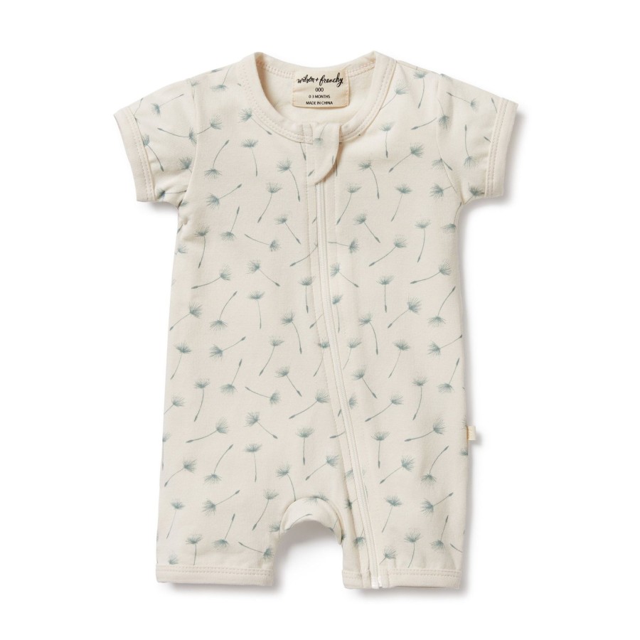 Baby [0-23M] Wilson & Frenchy All In One | Wilson And Frenchy Organic Boyleg Zipsuit Float Away