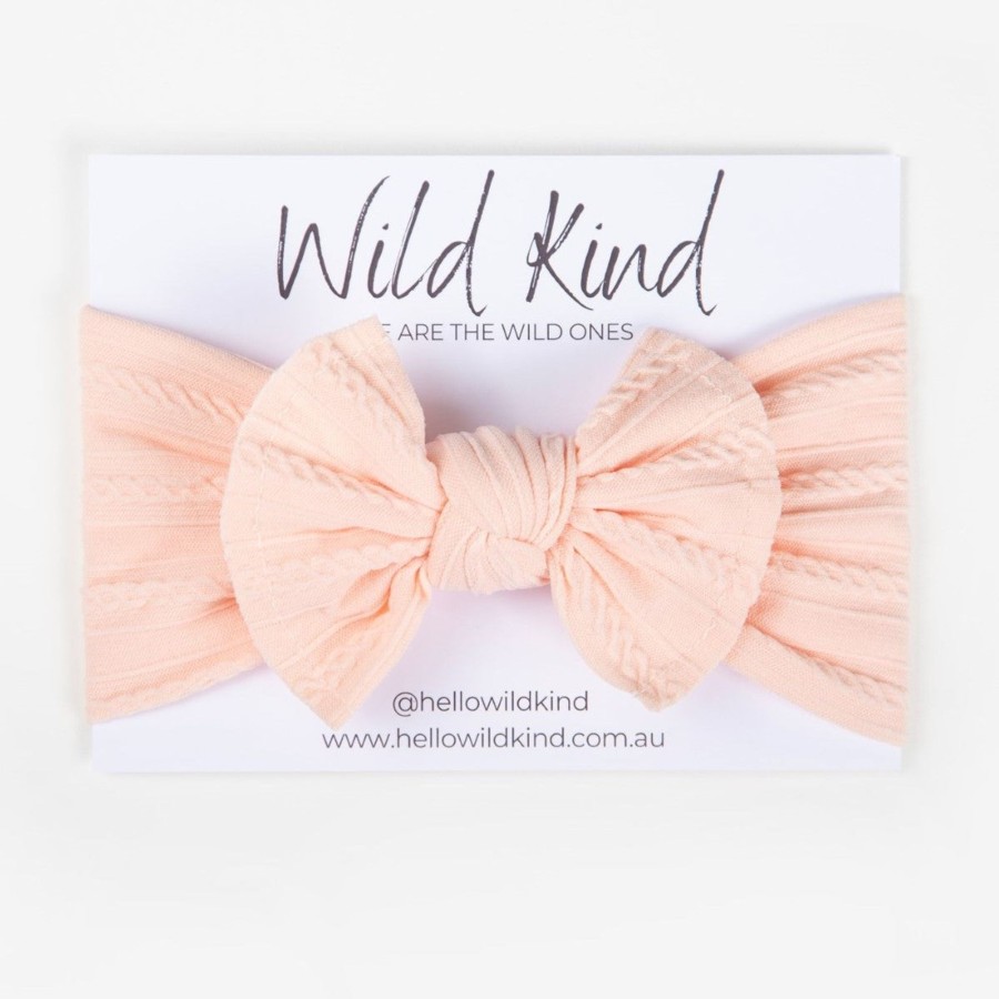 Child [2-14] Wild Kind Hair Accessories | Wild Kind Ayla Wide Bow Headband - Pink Lemonade