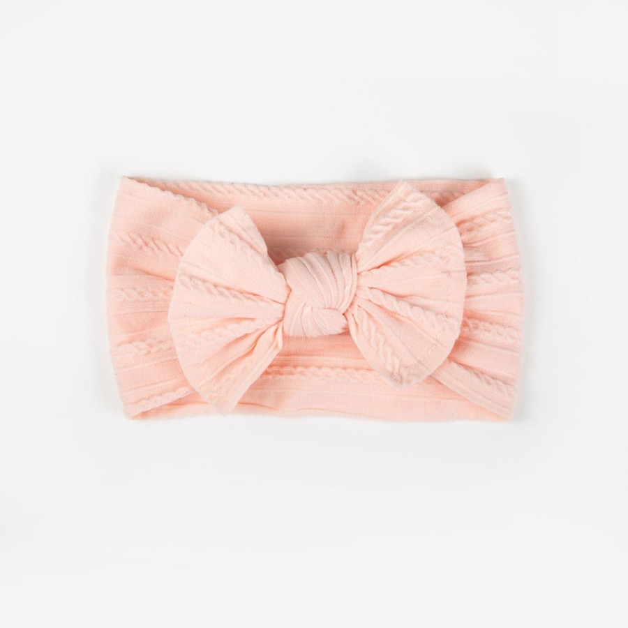 Child [2-14] Wild Kind Hair Accessories | Wild Kind Ayla Wide Bow Headband - Pink Lemonade