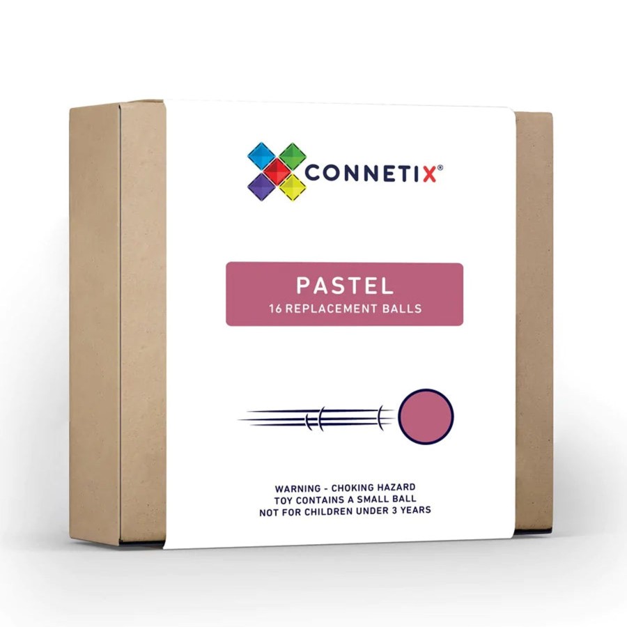 Play + Learn Connetix Magnet Play | Connetix Tiles - 16 Piece Replacement Ball Pack | Pastel