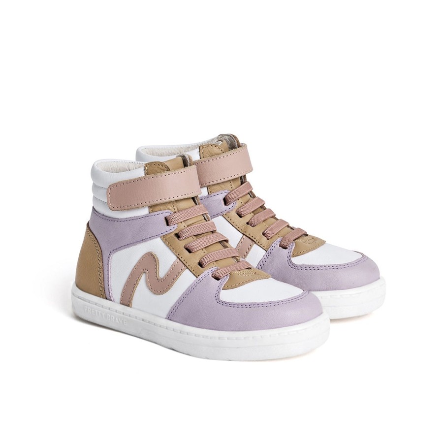 Child [2-14] Pretty Brave Footwear | Pretty Brave Hi-Top - Lilac Mix