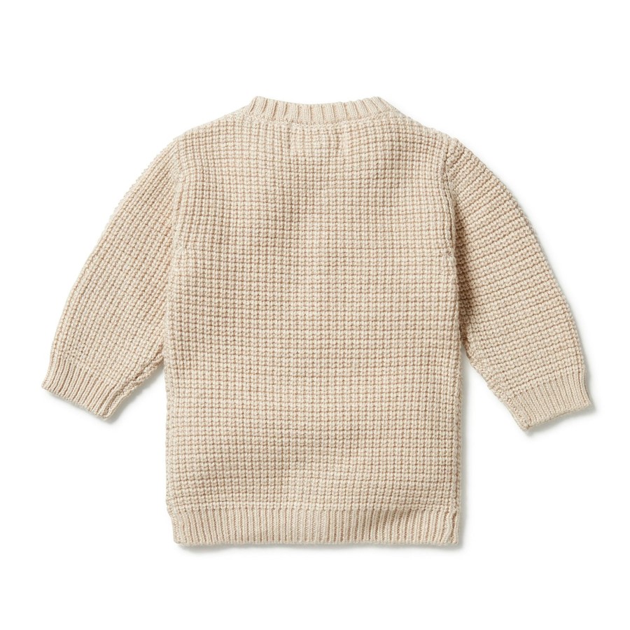 Baby [0-23M] Wilson & Frenchy Outerwear | Wilson And Frenchy Knitted Button Cardigan - Oatmeal Melange