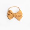 Child [2-14] Wild Kind Hair Accessories | Wild Kind Florence Cord Bow Headband - Mustard