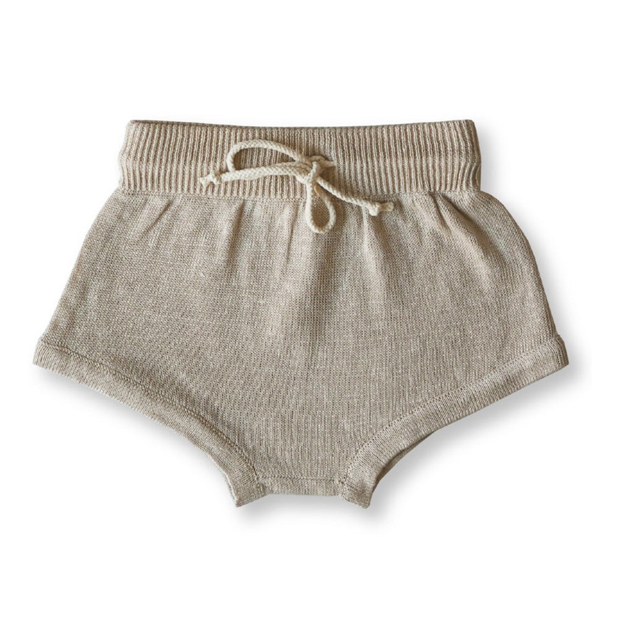 Child [2-14] Grown Bottoms | Grown Linen Knit Shorts - Linen