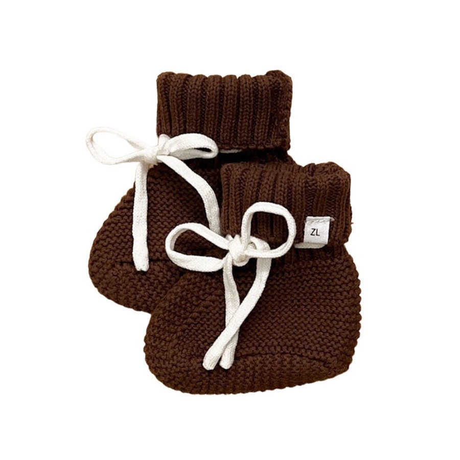 Baby [0-23M] Ziggy Lou Booties + Mittens | Ziggy Lou - Booties | Chocolate