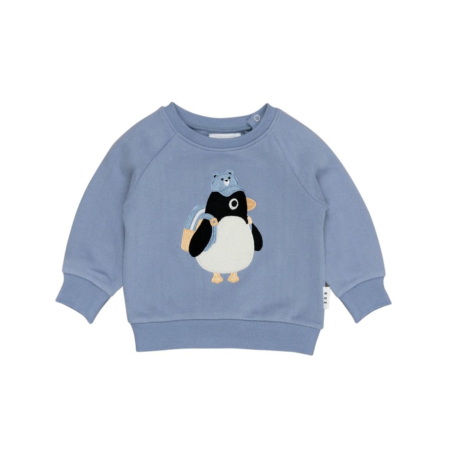 Child [2-14] Huxbaby Jumpers | Huxbaby Percy Sweatshirt - Lake