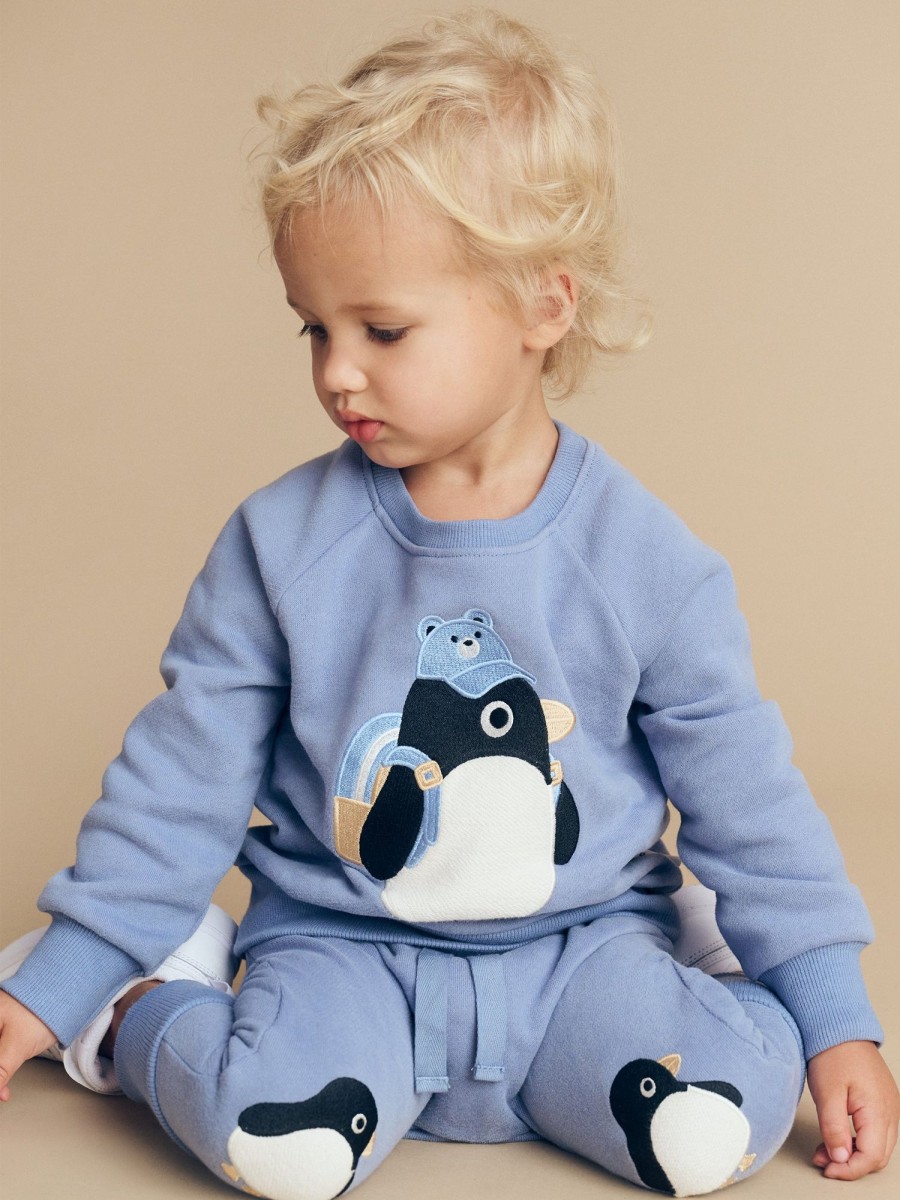 Child [2-14] Huxbaby Jumpers | Huxbaby Percy Sweatshirt - Lake