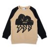 Baby [0-23M] Minti Jumpers | Minti Storm Cloud Furry Crew - Tan/Black