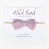 Baby [0-23M] Wild Kind Hair Accessories | Wild Kind Dorothy Linen Bow Headband - Lavender