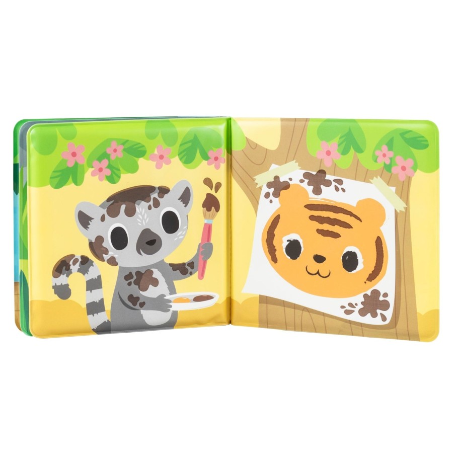 Play + Learn Tiger Tribe Bath Toys | Bath Book - Messy Jungle