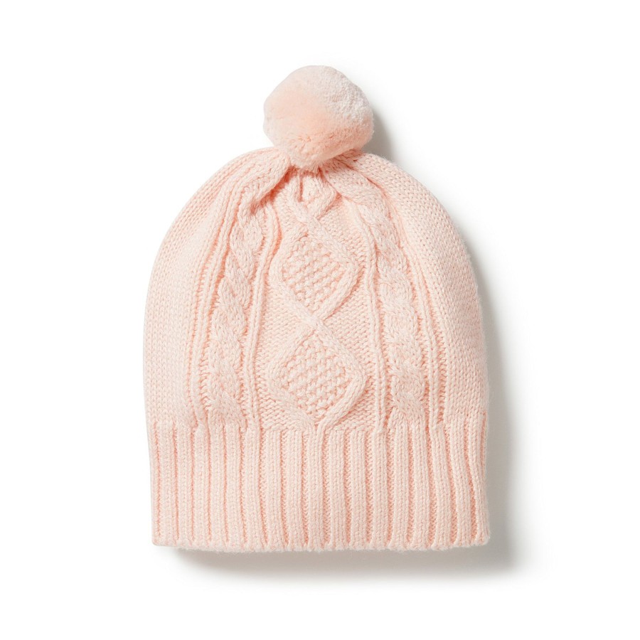 Child [2-14] Wilson & Frenchy Beanies | Wilson And Frenchy Knitted Mini Cable Hat - Blush