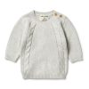 Child [2-14] Wilson & Frenchy Jumpers | Wilson And Frenchy Knitted Mini Cable Jumper - Grey Melange