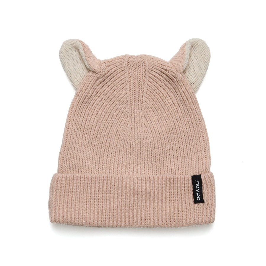 Baby [0-23M] Crywolf Beanies | Crywolf Wolf Ears Beanie - Dusty Pink