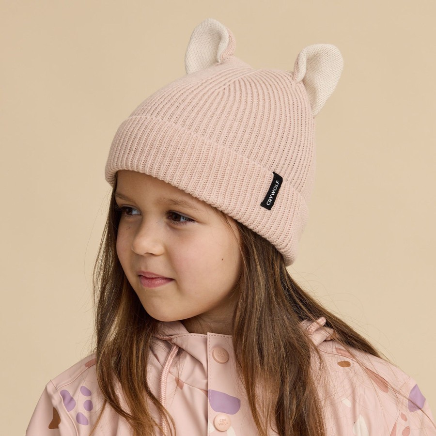 Baby [0-23M] Crywolf Beanies | Crywolf Wolf Ears Beanie - Dusty Pink