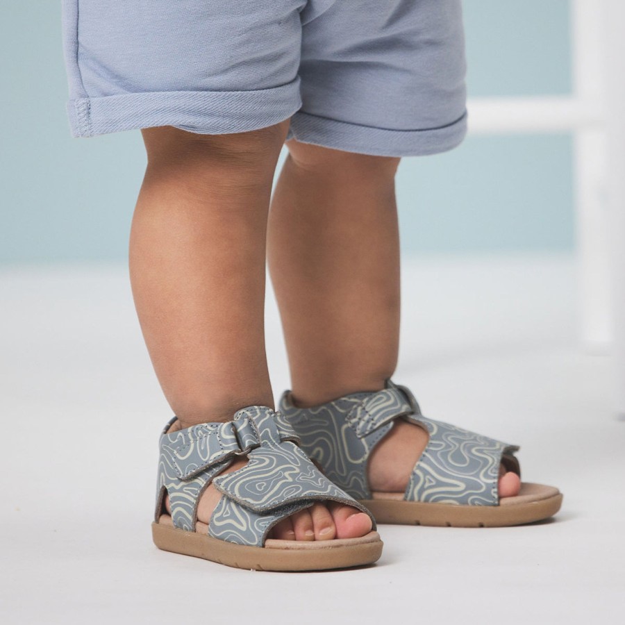 Baby [0-23M] Pretty Brave Footwear | Pretty Brave Bailey - Blue Ripple