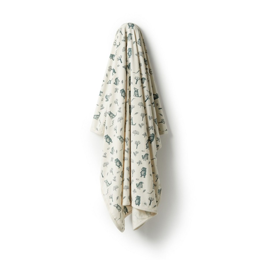 Baby [0-23M] Wilson & Frenchy Swaddles + Wraps | Wilson And Frenchy Organic Bunny Rug - The Woods