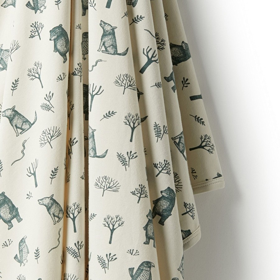 Baby [0-23M] Wilson & Frenchy Swaddles + Wraps | Wilson And Frenchy Organic Bunny Rug - The Woods