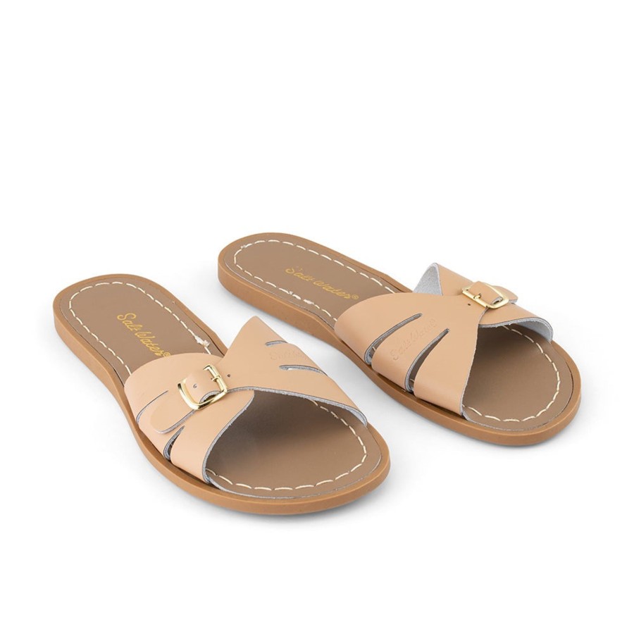 Grown Ups Saltwater Sandals | Saltwater Sandals Adults Classic Slides Latte