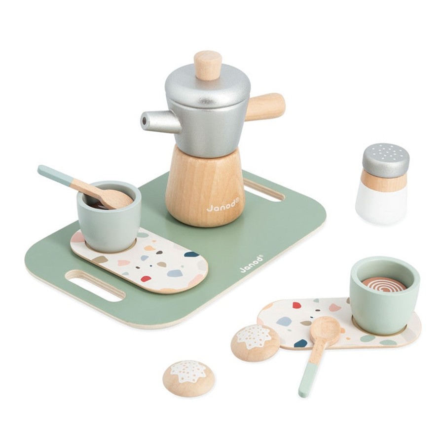 Play + Learn Janod Wooden Toys | Janod - Italian-Style Coffee Set