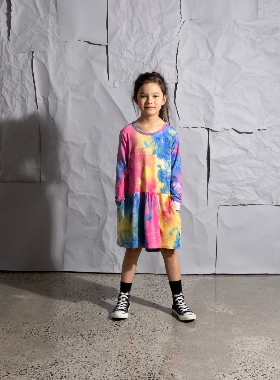 Baby [0-23M] Minti Dresses | Minti Popsicle Tie Dye Dress - Multi