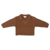 Child [2-14] Grown Knitwear | Grown Organic Collar Pull Over - Espresso