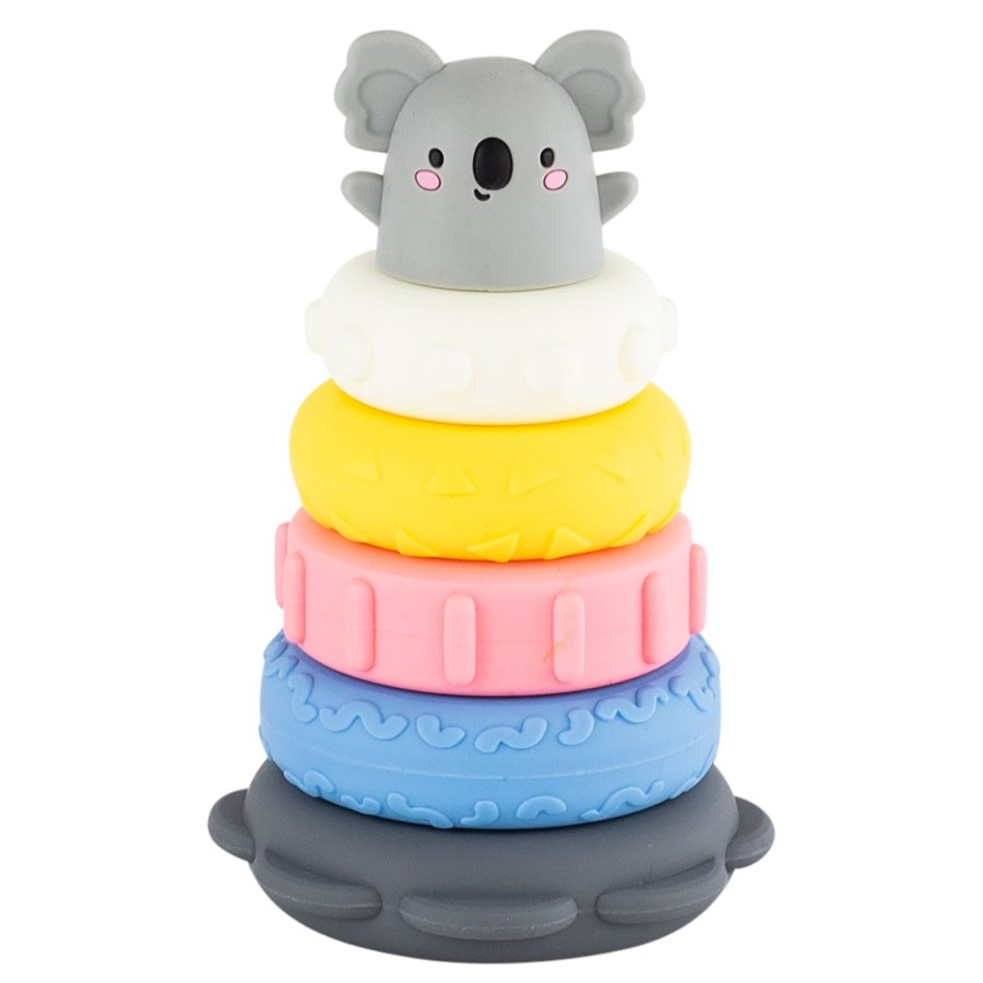 Baby [0-23M] Tiger Tribe Teethers + Rattles | Silicone Stacker - Koala