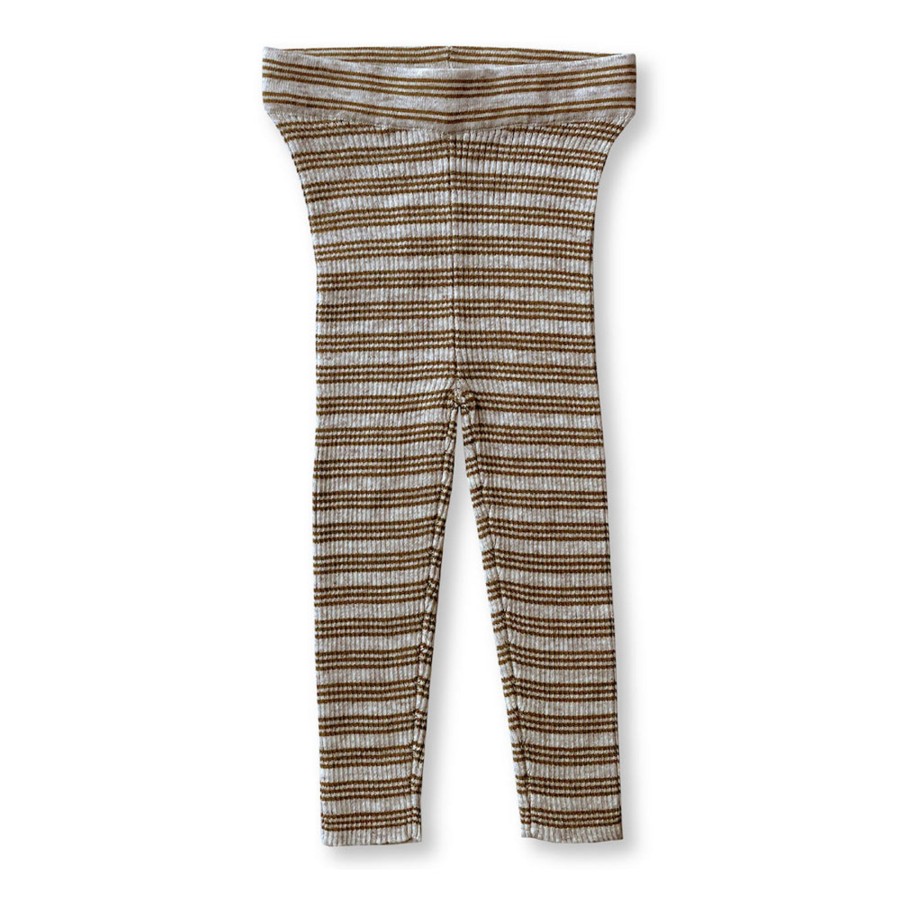 Child [2-14] Grown Knitwear | Grown Ribbed Essential Leggings - Mocha Marle