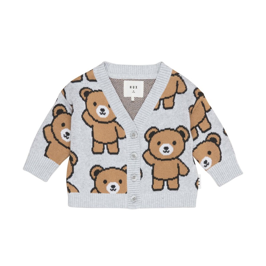 Baby [0-23M] Huxbaby Jumpers | Huxbaby Hello Hux Boxy Cardi