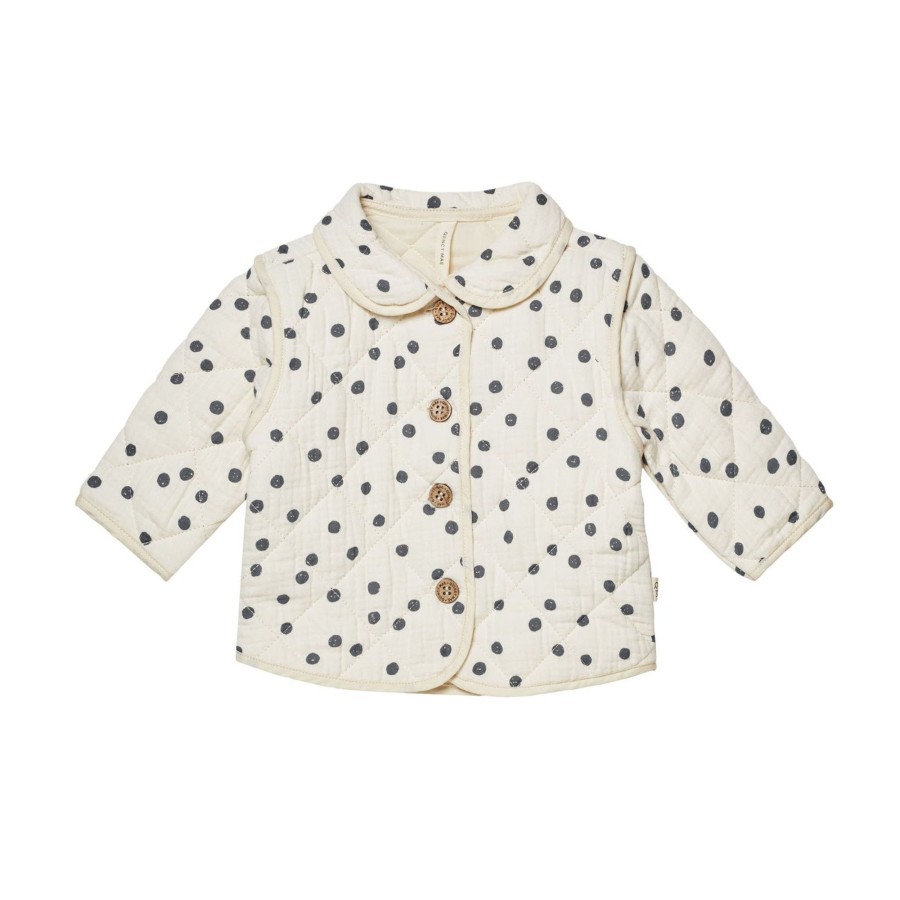 Child [2-14] Quincy Mae Outerwear | Quincy Mae Quilted Jacket - Navy Dot