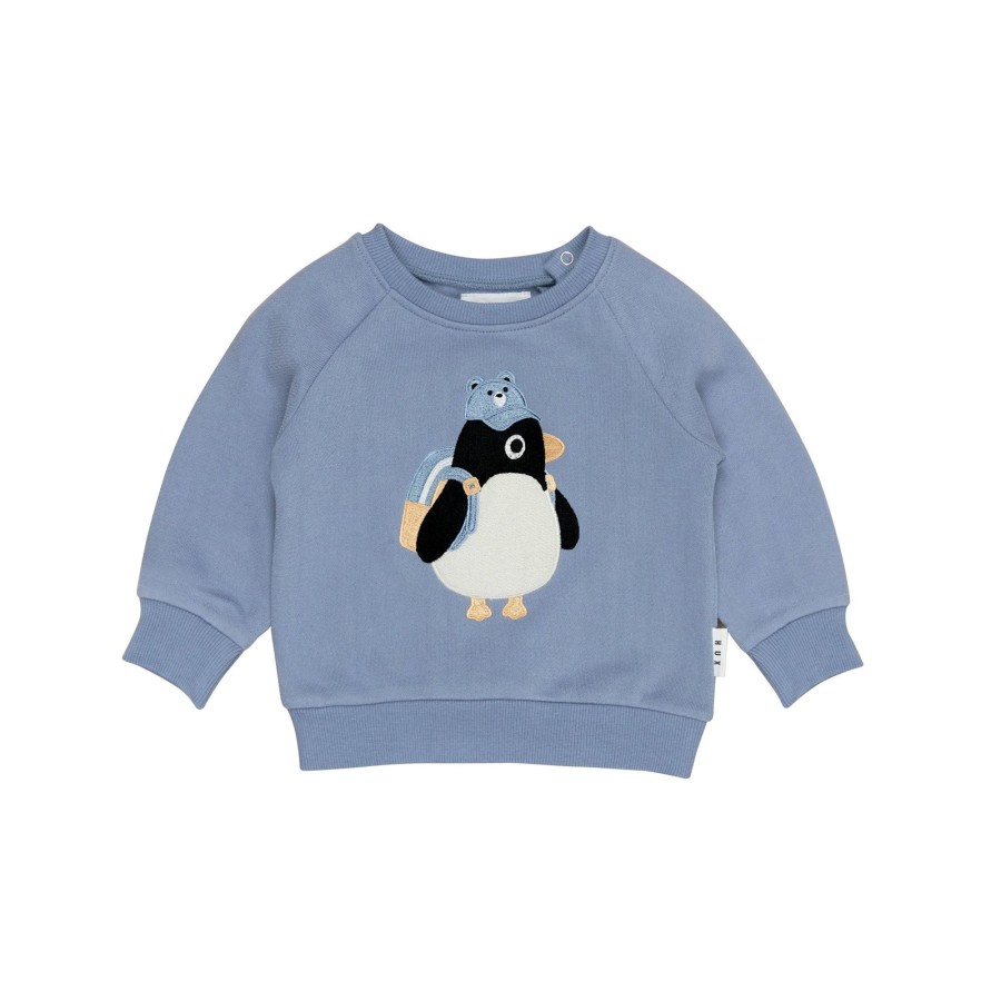 Baby [0-23M] Huxbaby Jumpers | Huxbaby Percy Sweatshirt - Lake