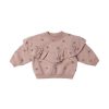 Child [2-14] Quincy Mae Jumpers | Quincy Mae Ruffle Fleece Sweatshirt - Snow Stars