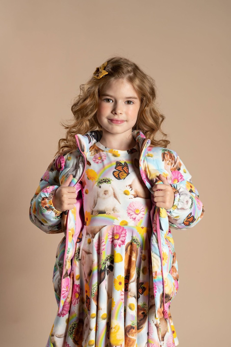 Child [2-14] Rock Your Baby Outerwear | Rock Your Baby Easter Parade Puff Padded Jacket With Lining