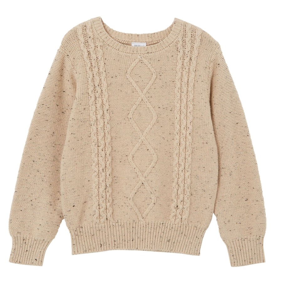 Baby [0-23M] Milky Jumpers | Milky Cable Knit Jumper - Fleck