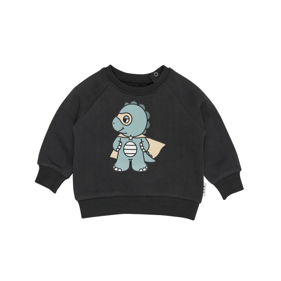 Baby [0-23M] Huxbaby Jumpers | Huxbaby Dino Hero Sweatshirt