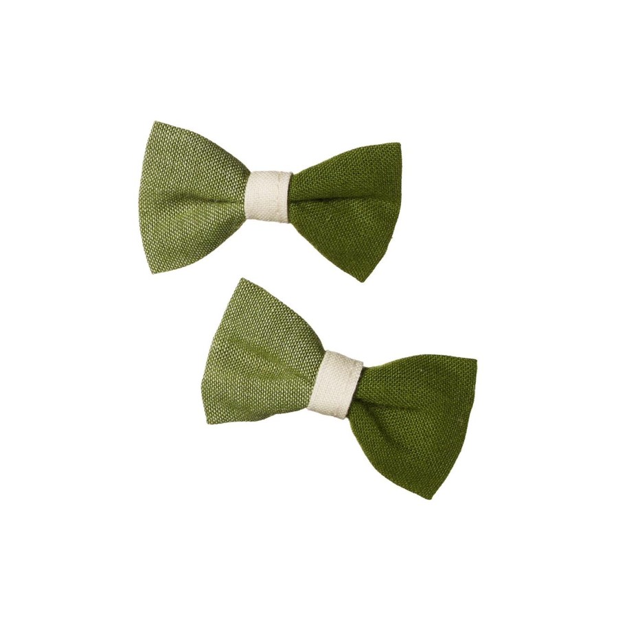 Baby [0-23M] Nature Baby Hair Accessories | Nature Baby Bow Hair Clips 2 Pack - Jungle Check