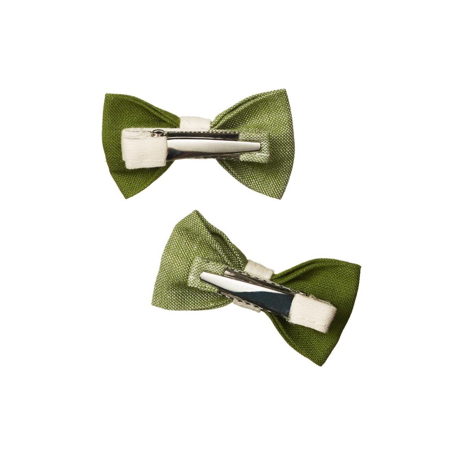 Baby [0-23M] Nature Baby Hair Accessories | Nature Baby Bow Hair Clips 2 Pack - Jungle Check