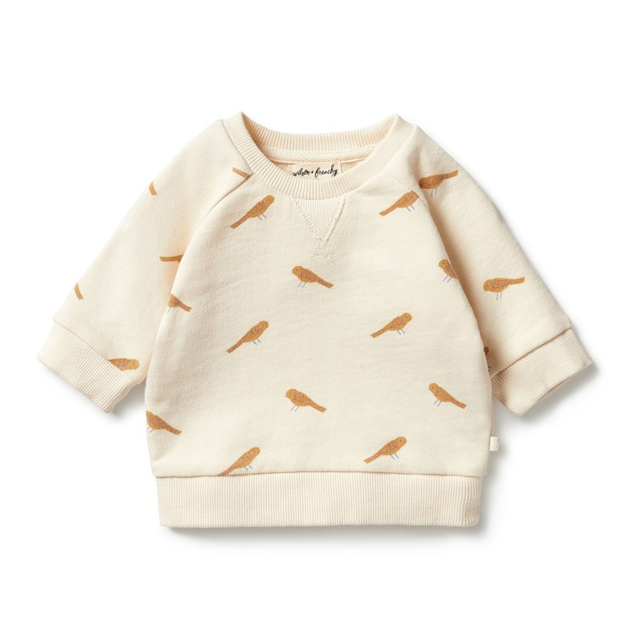 Baby [0-23M] Wilson & Frenchy Jumpers | Wilson And Frenchy Organic Terry Sweat - Tweet Tweet